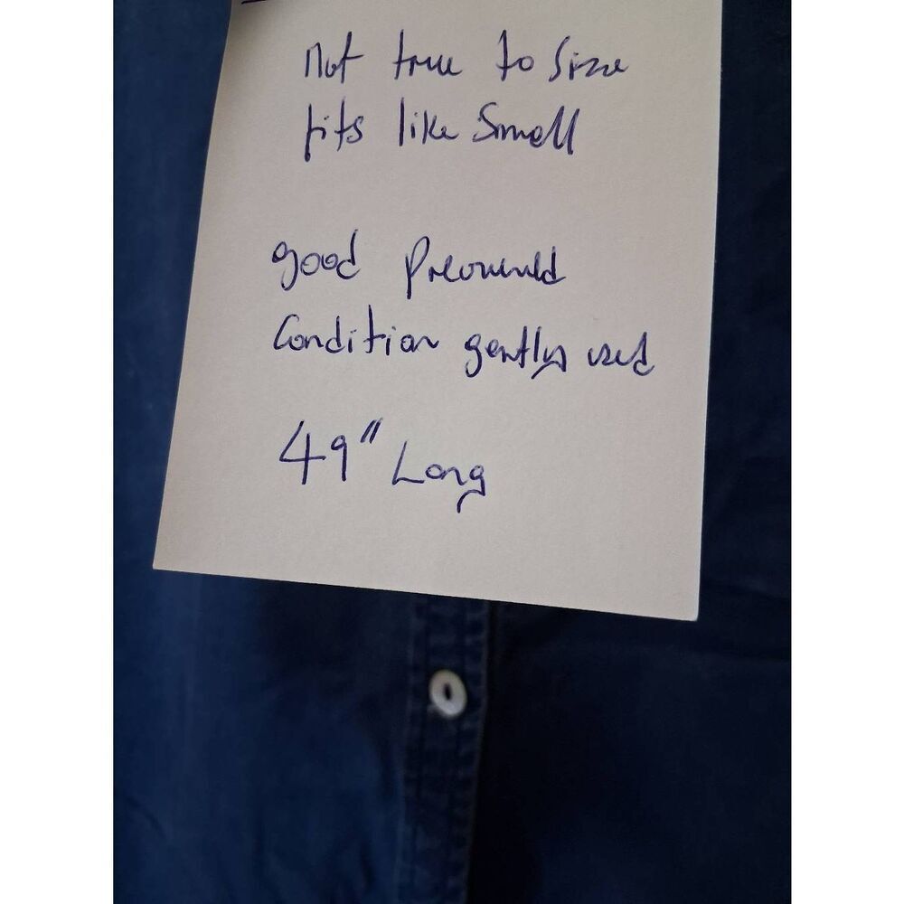 Hunt club 90's vintage womens small shirt dress long ankle tencel denim blue - Picture 6 of 10